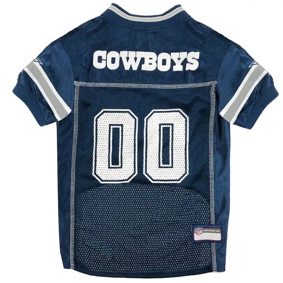 DALLAS COWBOYS #00 Licensed NFL Pets First Dog Pet Mesh Jersey - Picture 1 of 4